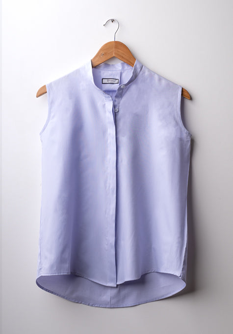 SOFT LILAC SLEEVELESS SHIRT - Sale