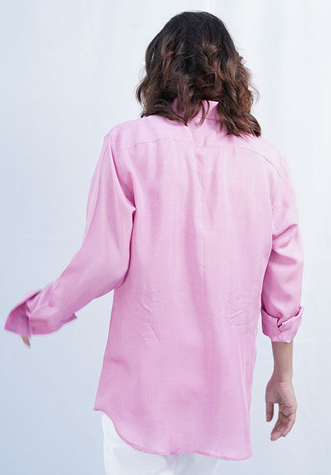 DARK PINK VISCOSE SHIRT