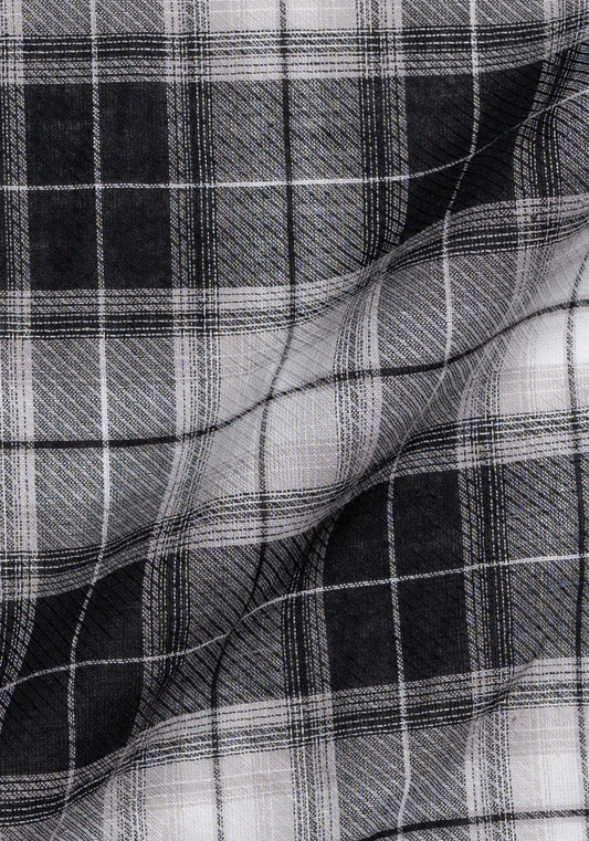 Black Grey Bold Tartan Light-Weight