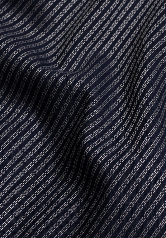 Navy Blue Structured Stripes