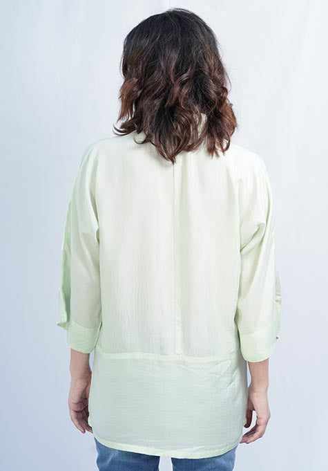 GREEN VISCOSE SHIRT
