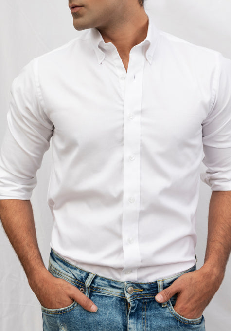 WHITE OXFORD SHIRT - SALE