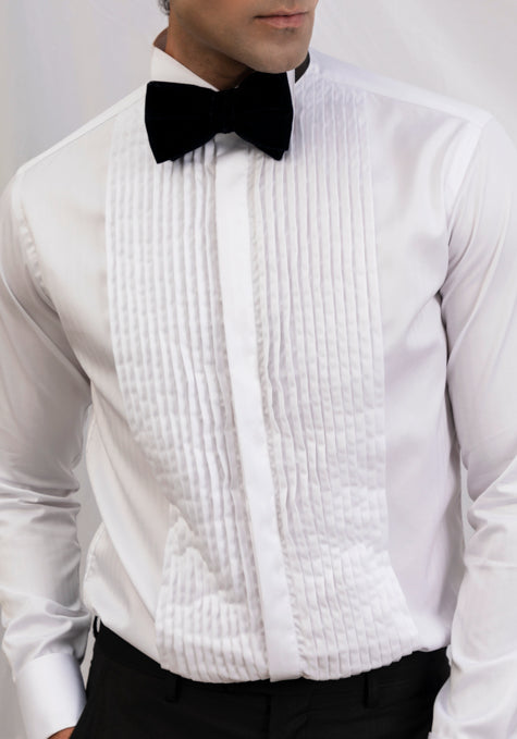 WHITE TUX SHIRT - WINGTIP COLLAR - SALE