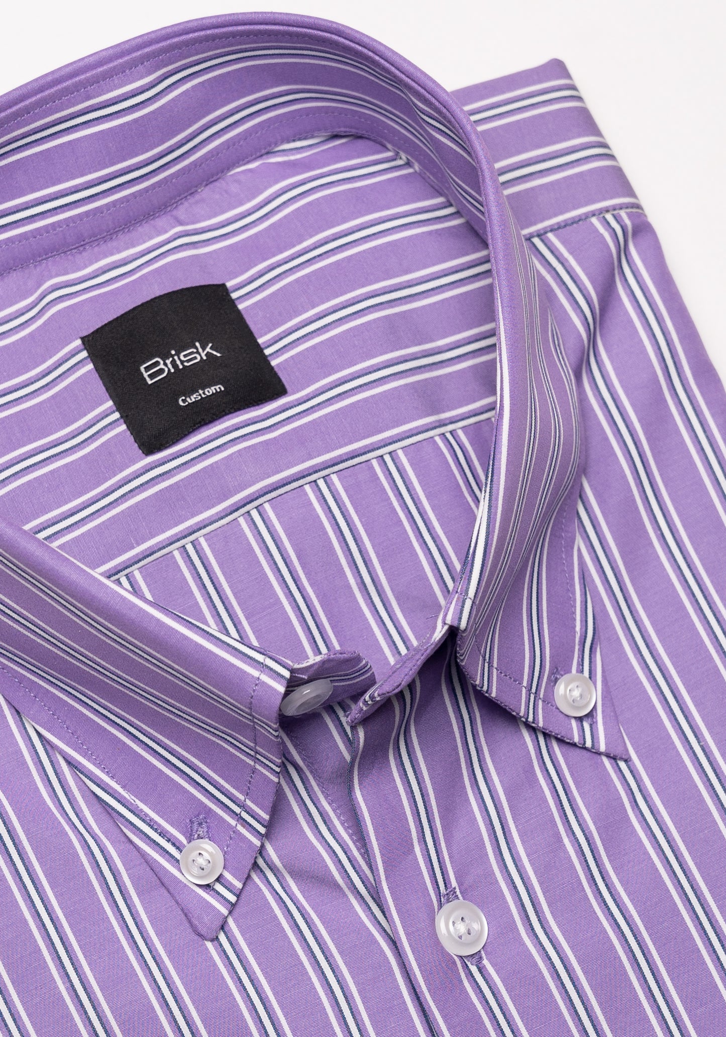 Purple Blue Wide Stripes Shirt - Sale