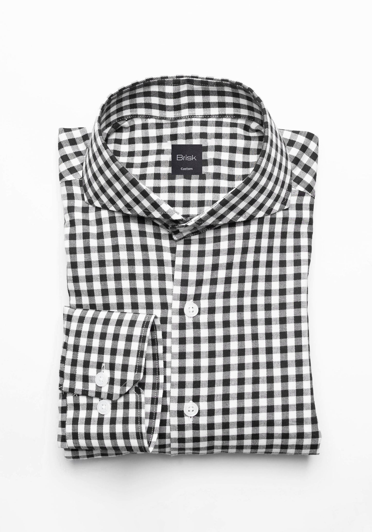 Soft Brushed Black Bold Gingham Shirt