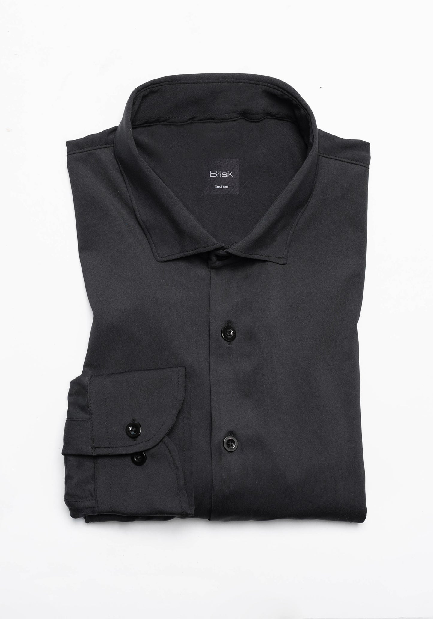 Jet Black Tech Performance Jersey Shirt - 4 Way Stretch