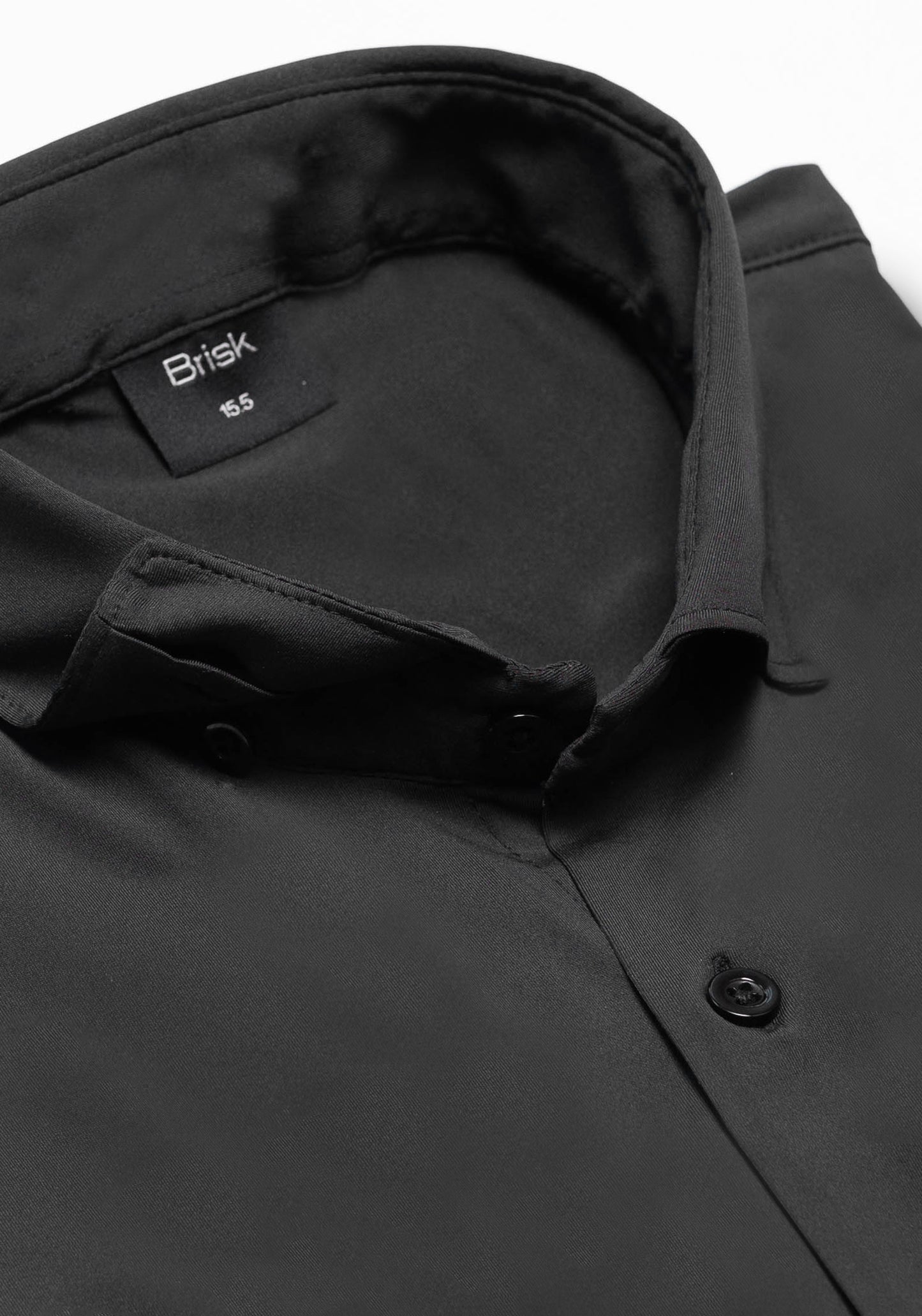 Jet Black Tech Performance Jersey Shirt - 4 Way Stretch