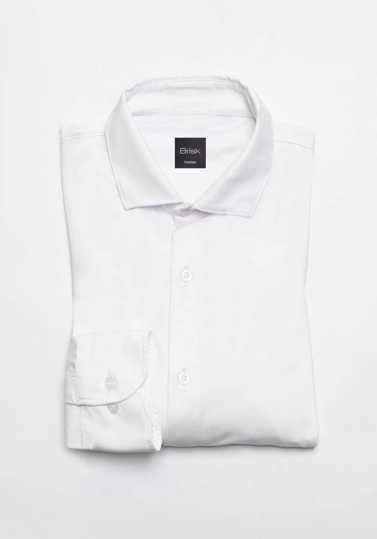 White Tech Performance Jersey Shirt - 4 Way Stretch