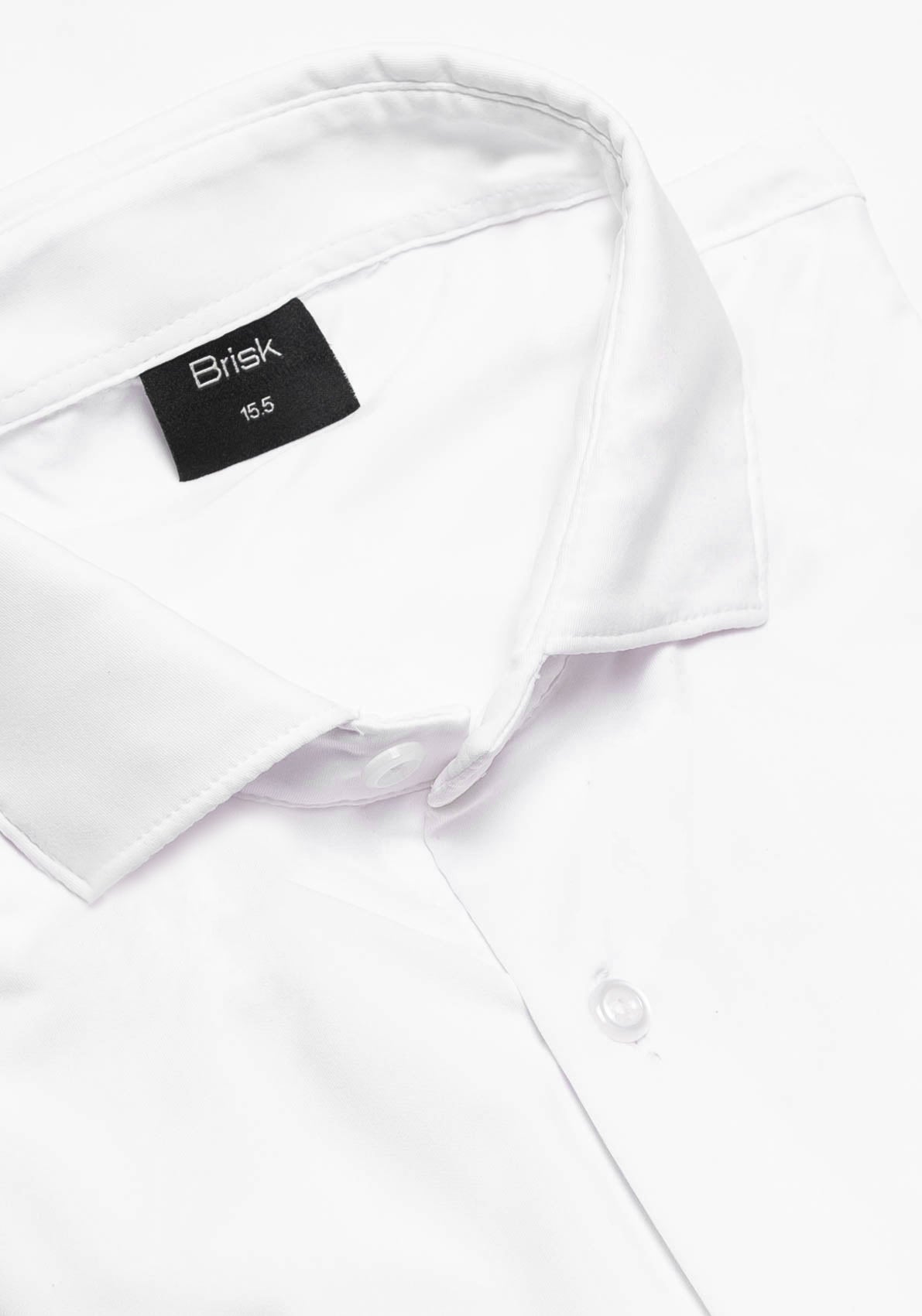 White Tech Performance Jersey Shirt - 4 Way Stretch