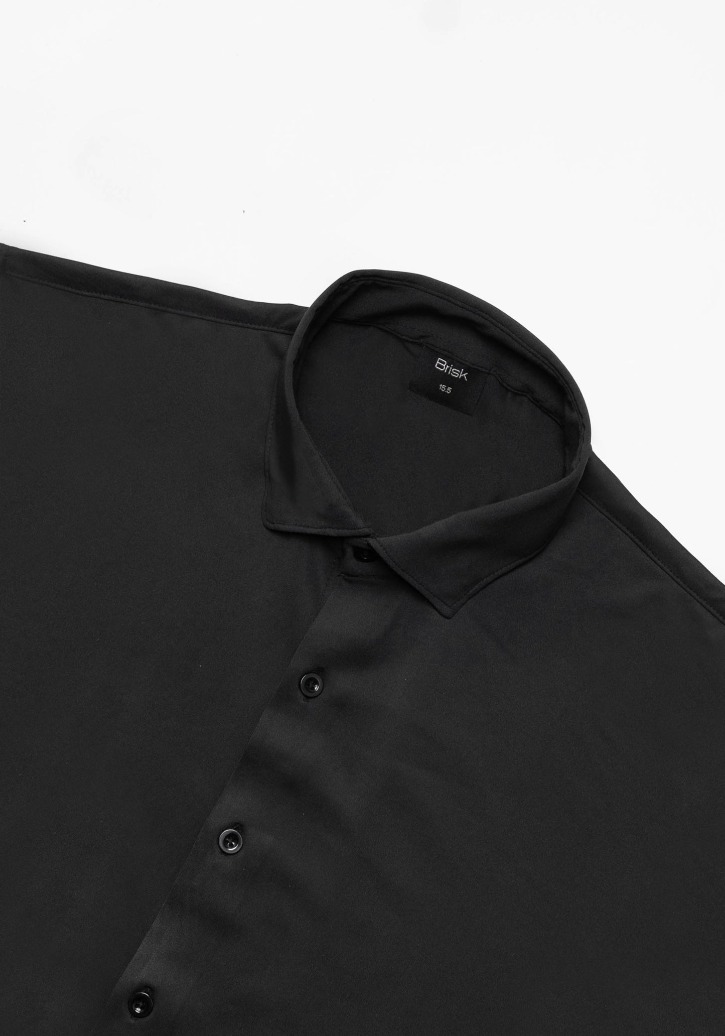 Jet Black Tech Performance Jersey Shirt - 4 Way Stretch