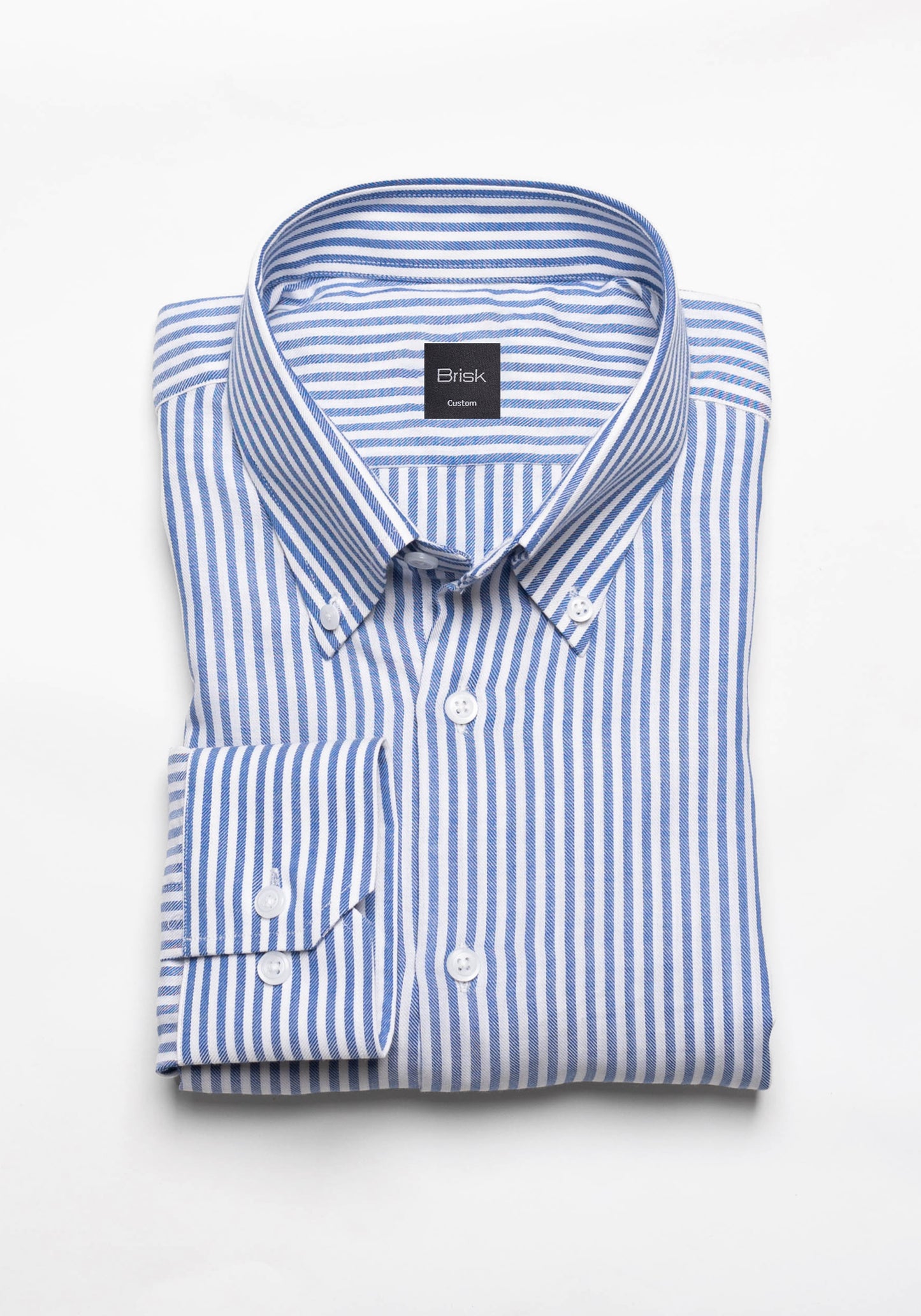 Super Soft Blue Twill Tencel Stripes Shirt
