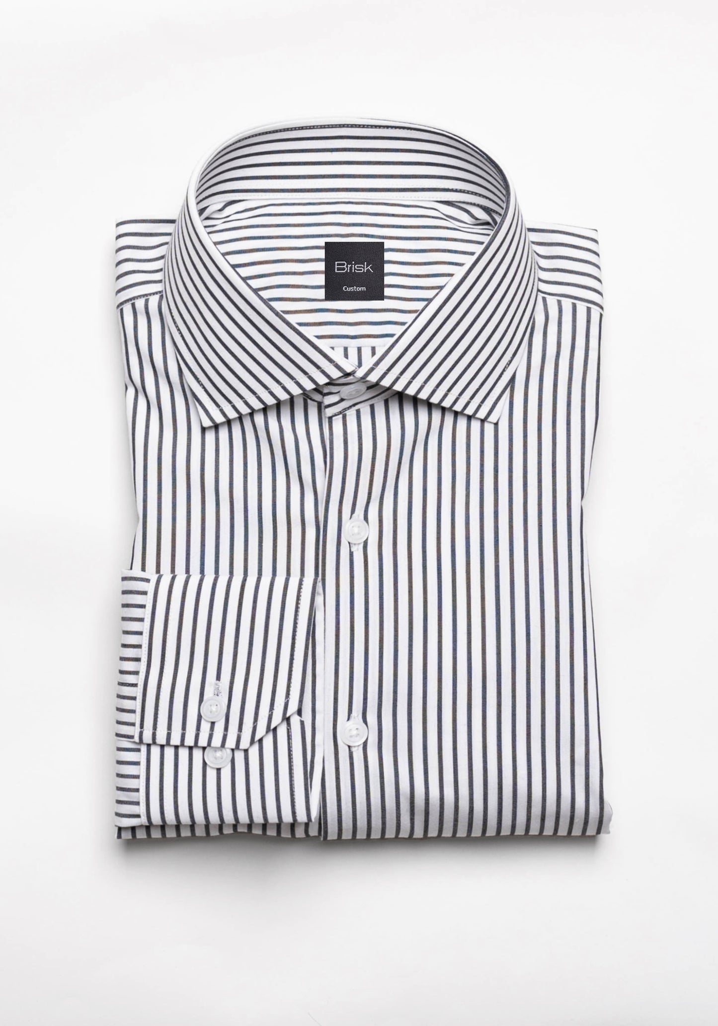 Black Comfort Stretch Stripes Shirt