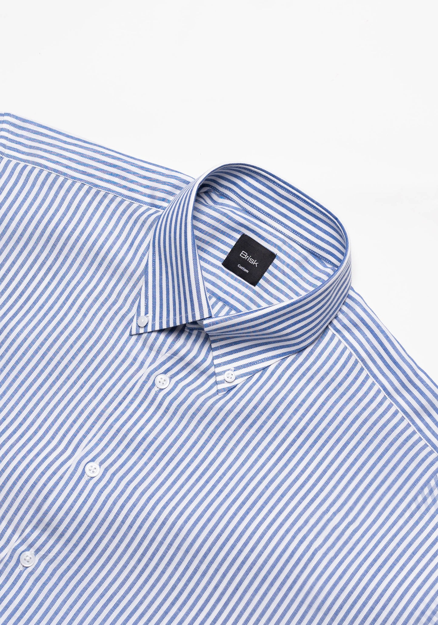 Super Soft Blue Twill Tencel Stripes Shirt