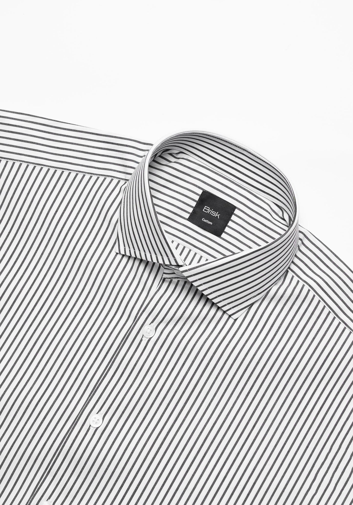 Black Comfort Stretch Stripes Shirt