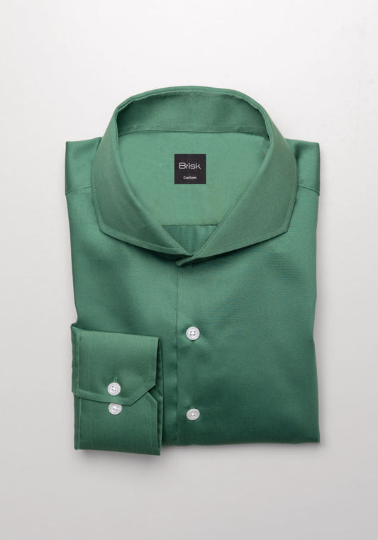 Bright Crisp Green Twill Shirt - Sale