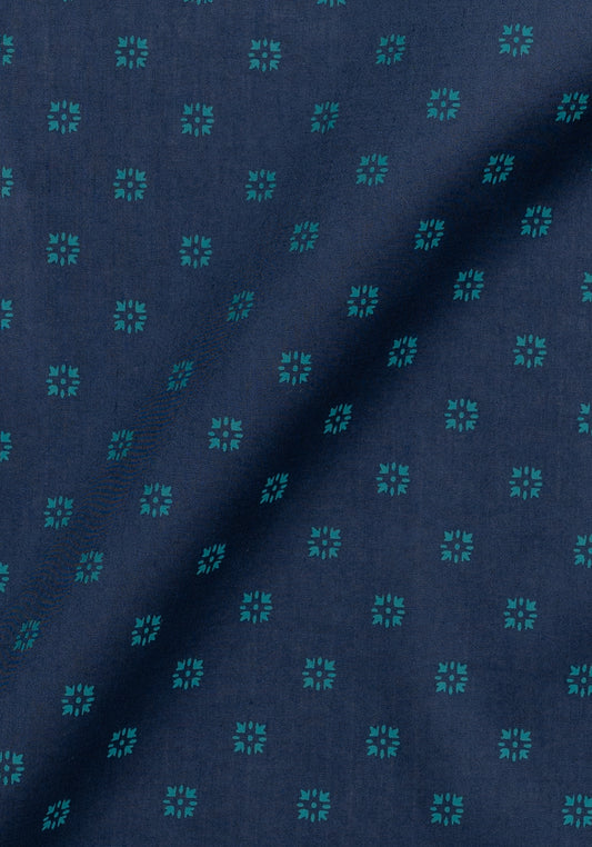 Green On Blue Light-Weight Printed