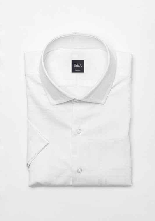 White Jacquard Crisp & Airy Shirt