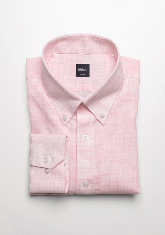 Soft Pink Cotton Linen Slub Shirt