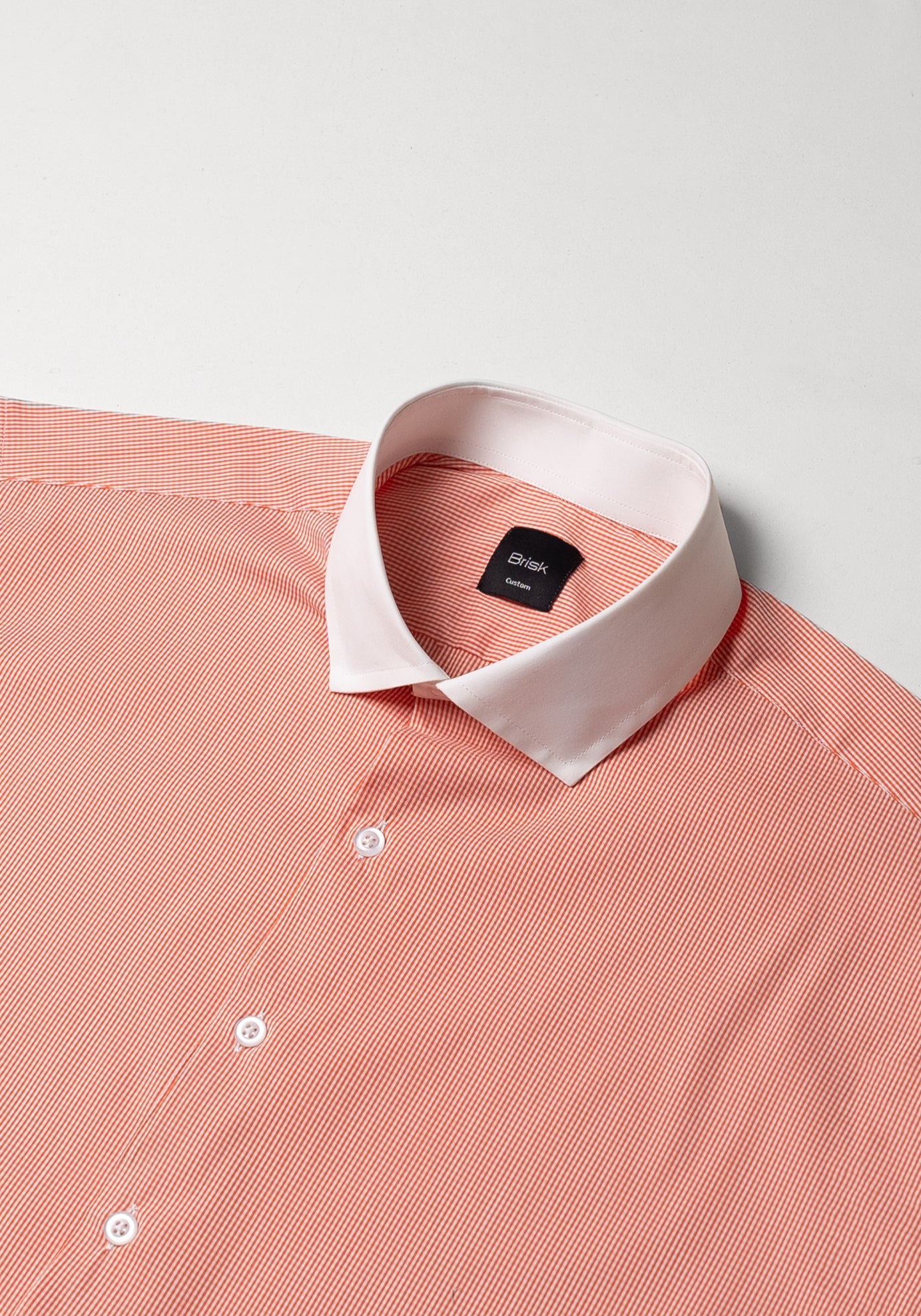 Tangerine Light Weight Mini Gingham Stretch Shirt