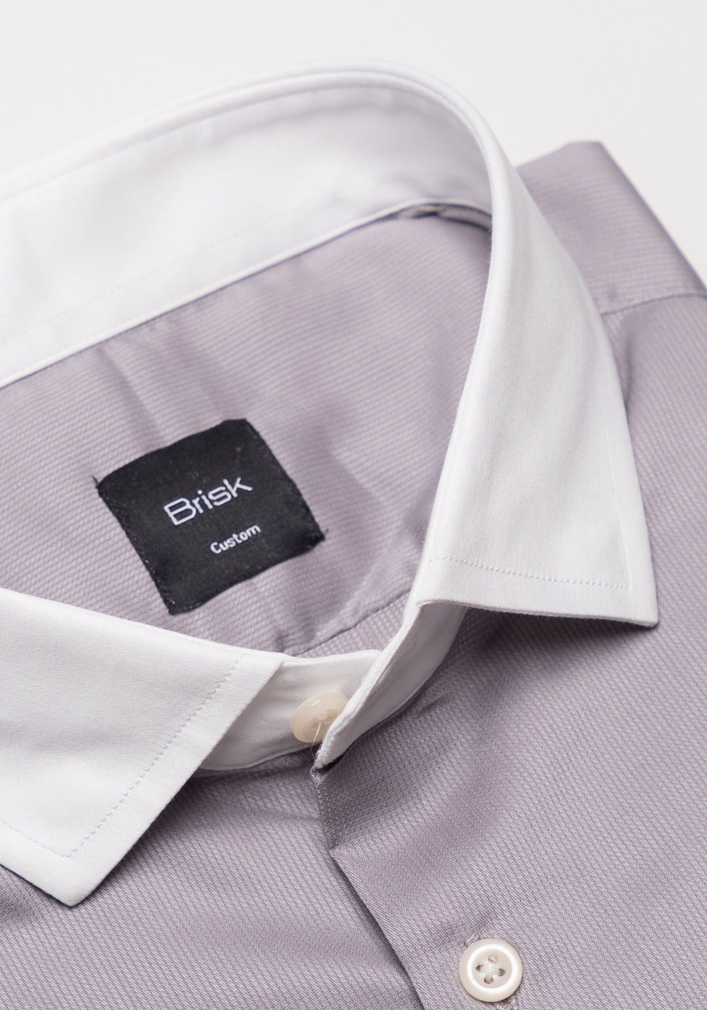 Grey Structured Stretch Shirt - Sale