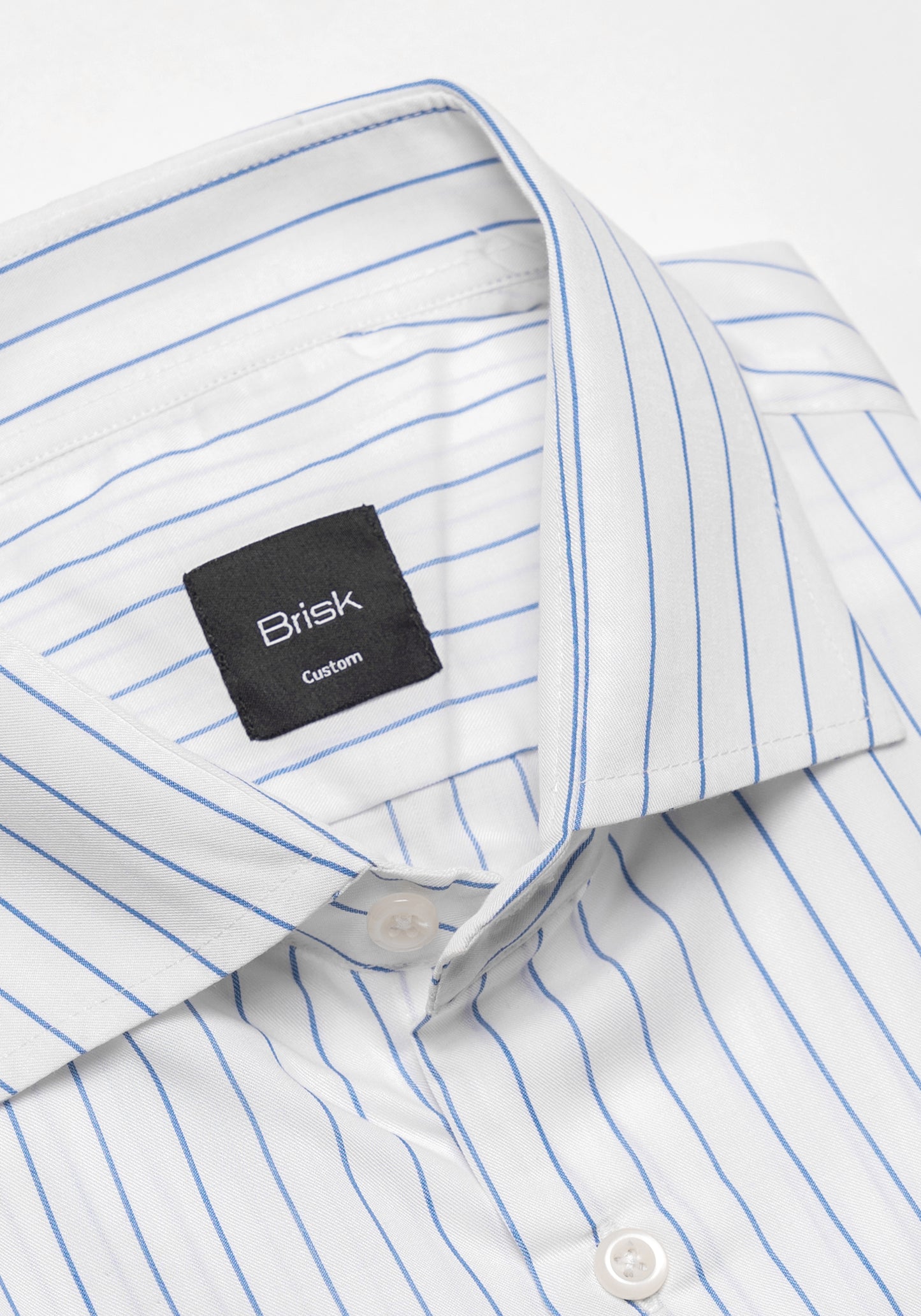 Blue on White Pencil Stripes Shirt - Half Sleeves - Sale
