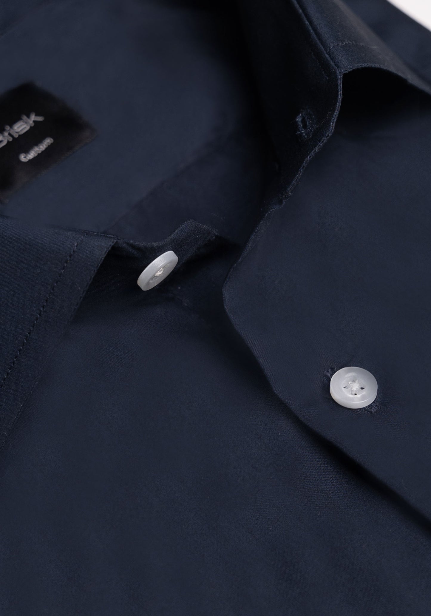 Egyptian Navy Blue Light Weight 80's Poplin Shirt - Classic Collar - Sale