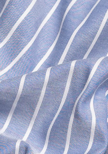 Blueish Grey Chambray Performance Stretch--Stripes