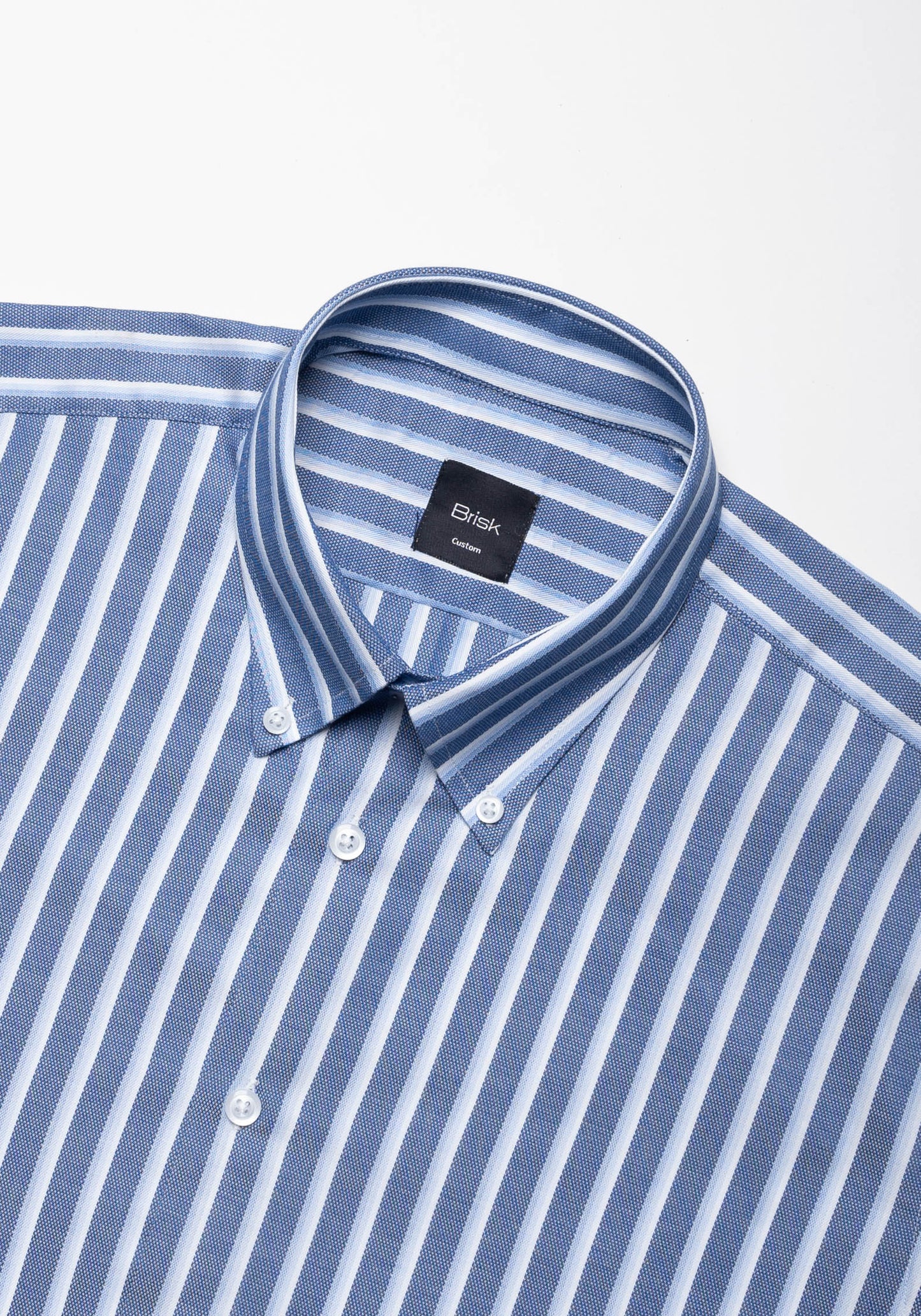 Dual Blue Royal Oxford Stripes Shirt-2