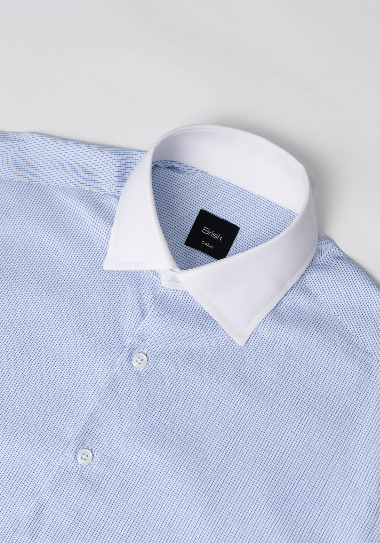 Fine Navy Blue Mini Boxes Shirt - Sale