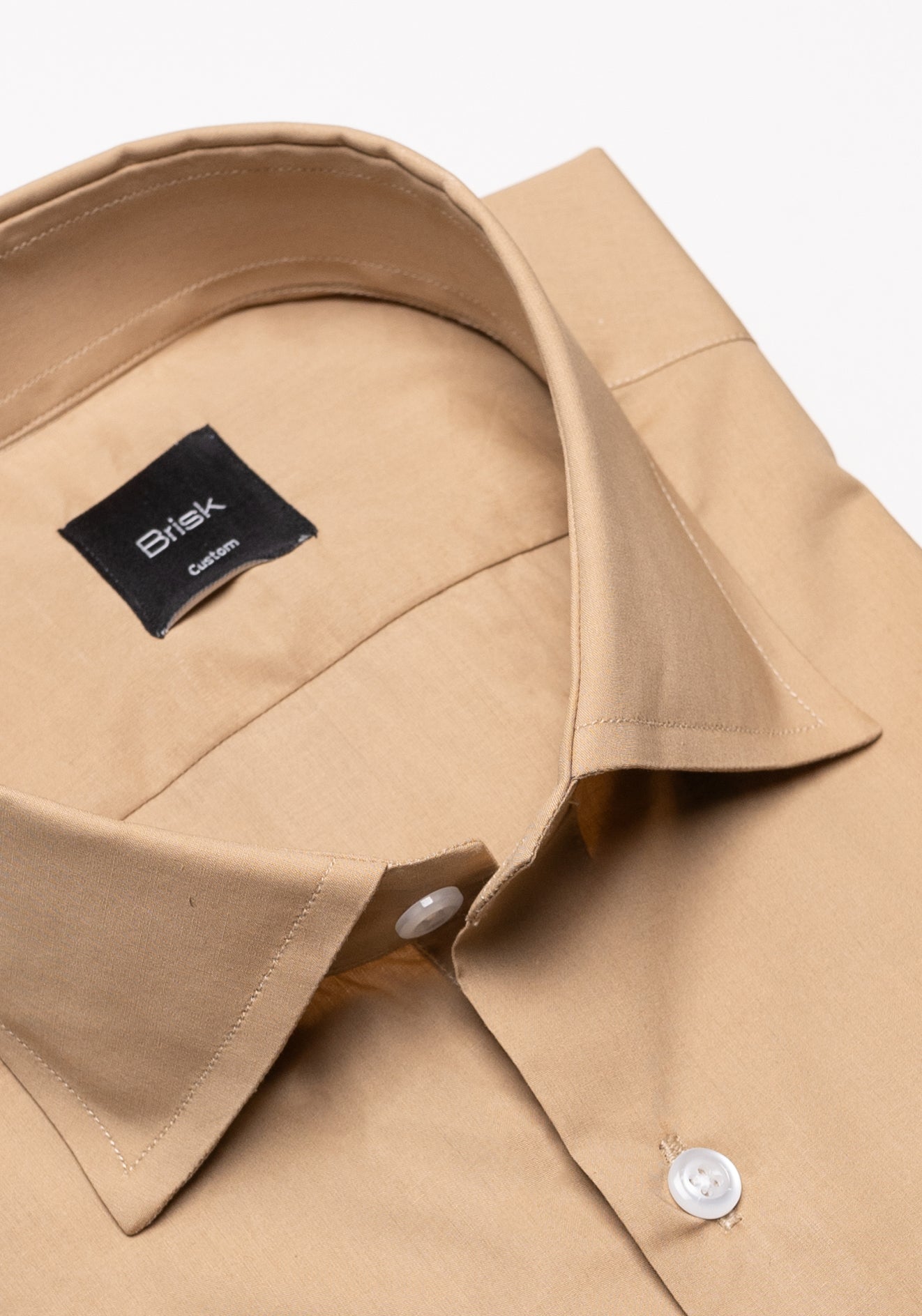 Fine Tan Poplin Shirt