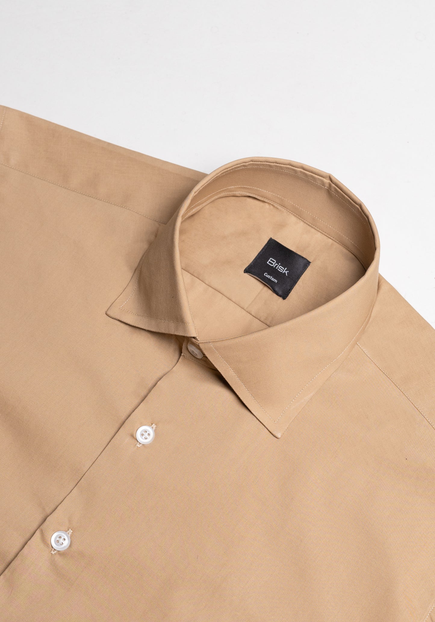 Fine Tan Poplin Shirt