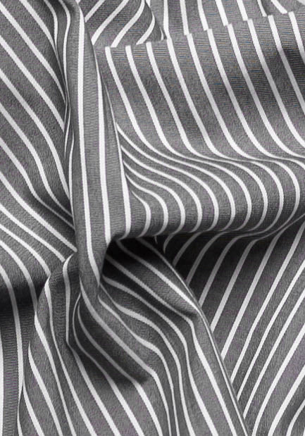 Grey Chambray Performance Stretch-Stripes