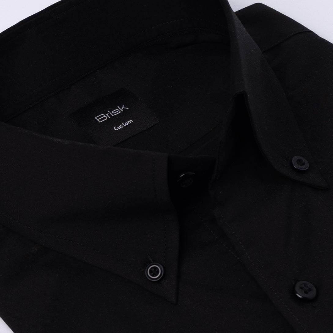 BLACK BUTTON DOWN SHIRT - SALE
