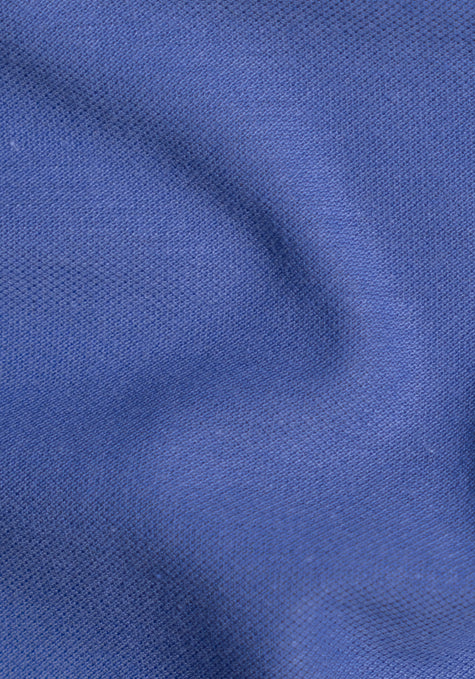 Mid-Blue Feather Soft Piqué