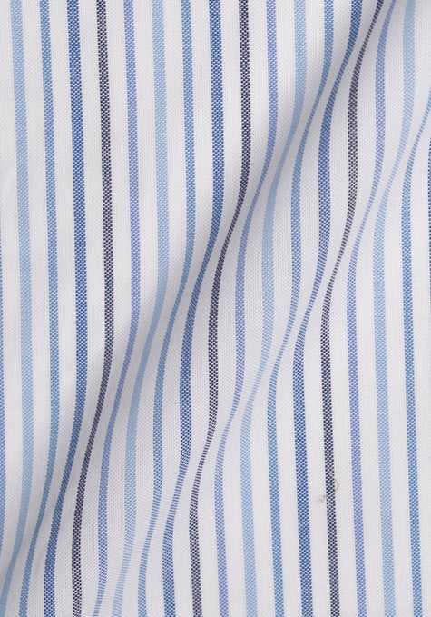 Multi-Blue Pinpoint Poly Stripes