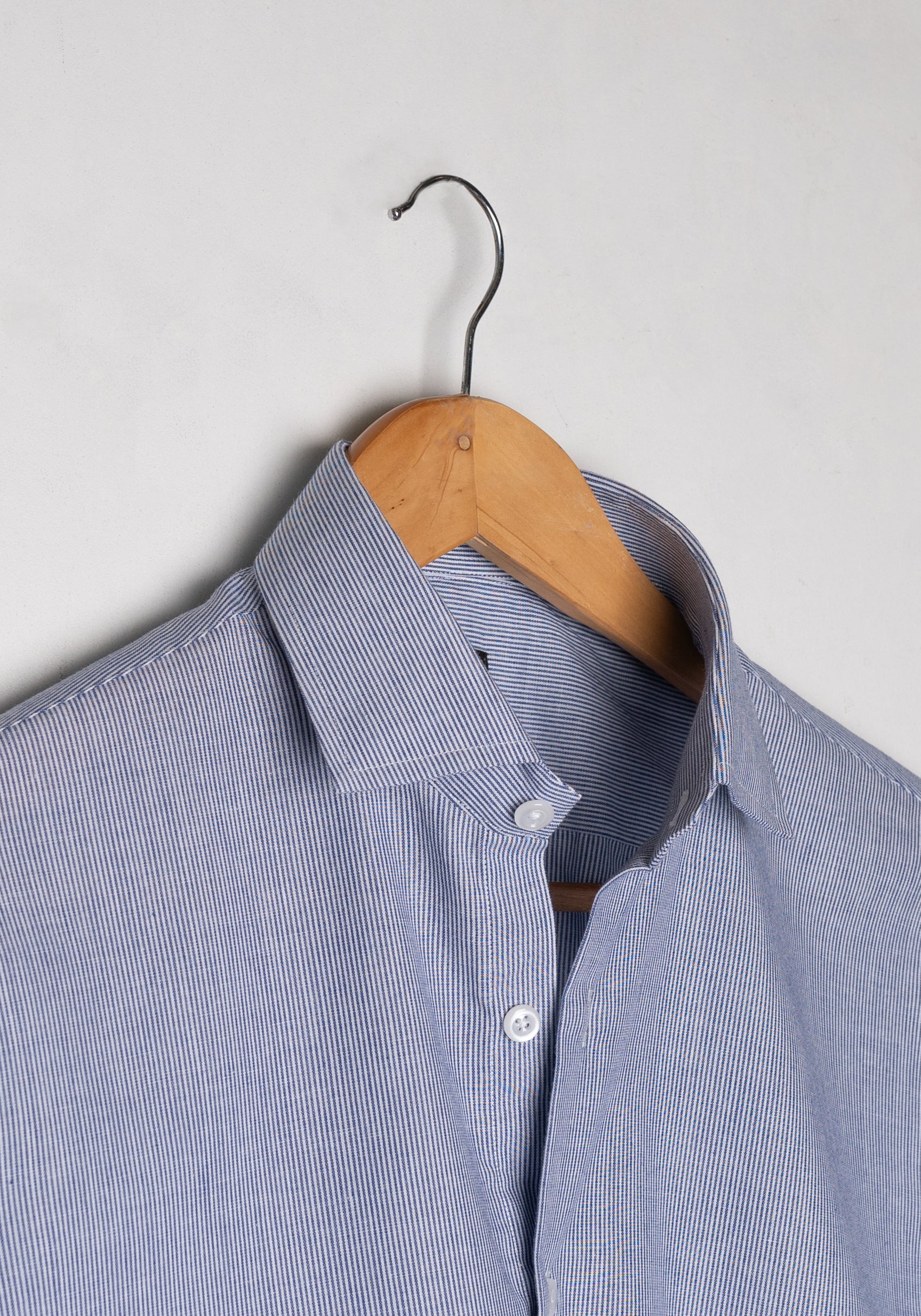 Navy Blue Stripes Light-Weight Half Sleeves Shirt