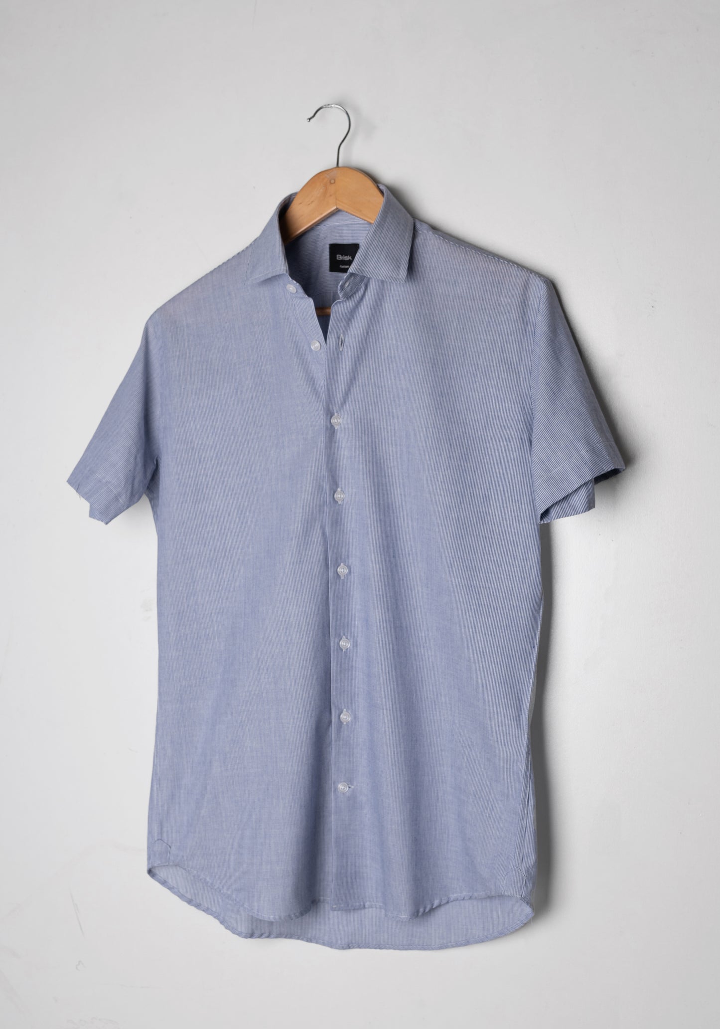Navy Blue Stripes Light-Weight Half Sleeves Shirt