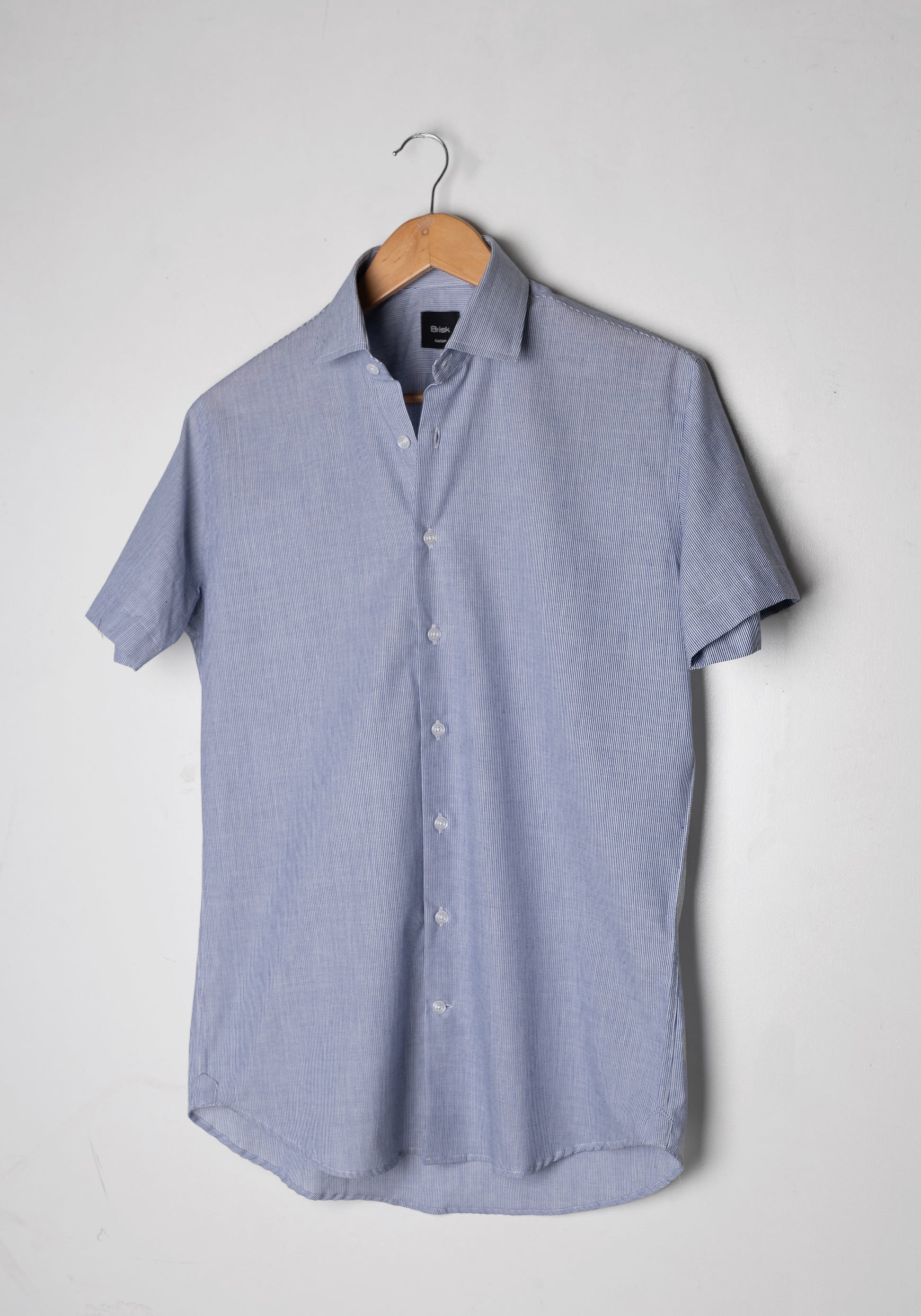 Navy Blue Stripes Light-Weight Half Sleeves Shirt