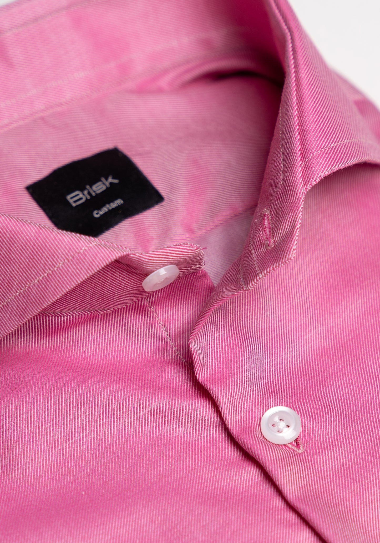 Egyptian Rose Pink 2 Tone Twill Shirt - SALE