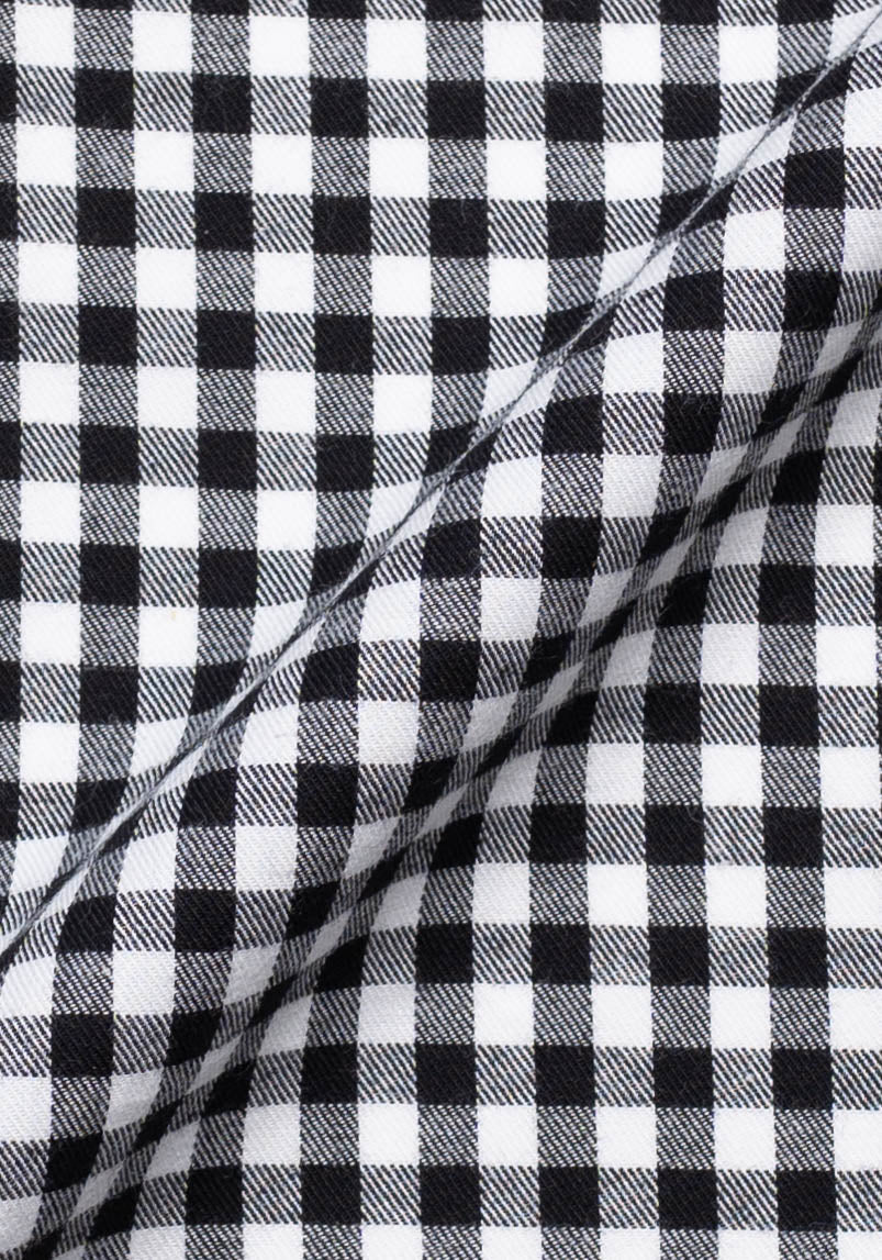 Soft Brushed Black Bold Gingham Shirt