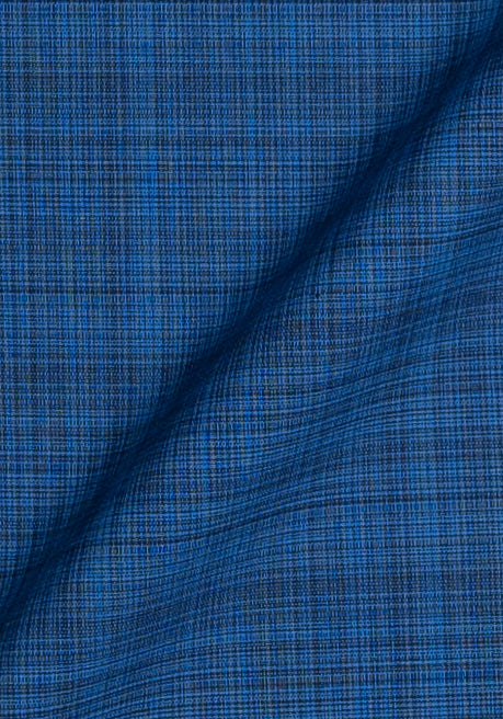 Royal Midnight Blue Graphical Textured Shirt - Wrinkle Resistant