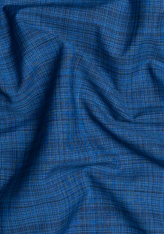 Royal Midnight Blue Graphical Textured Shirt - Wrinkle Resistant