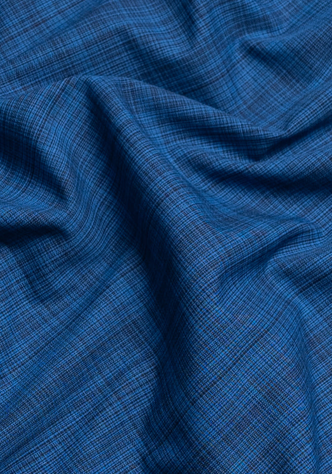 Royal Midnight Blue Graphical Textured Shirt - Wrinkle Resistant