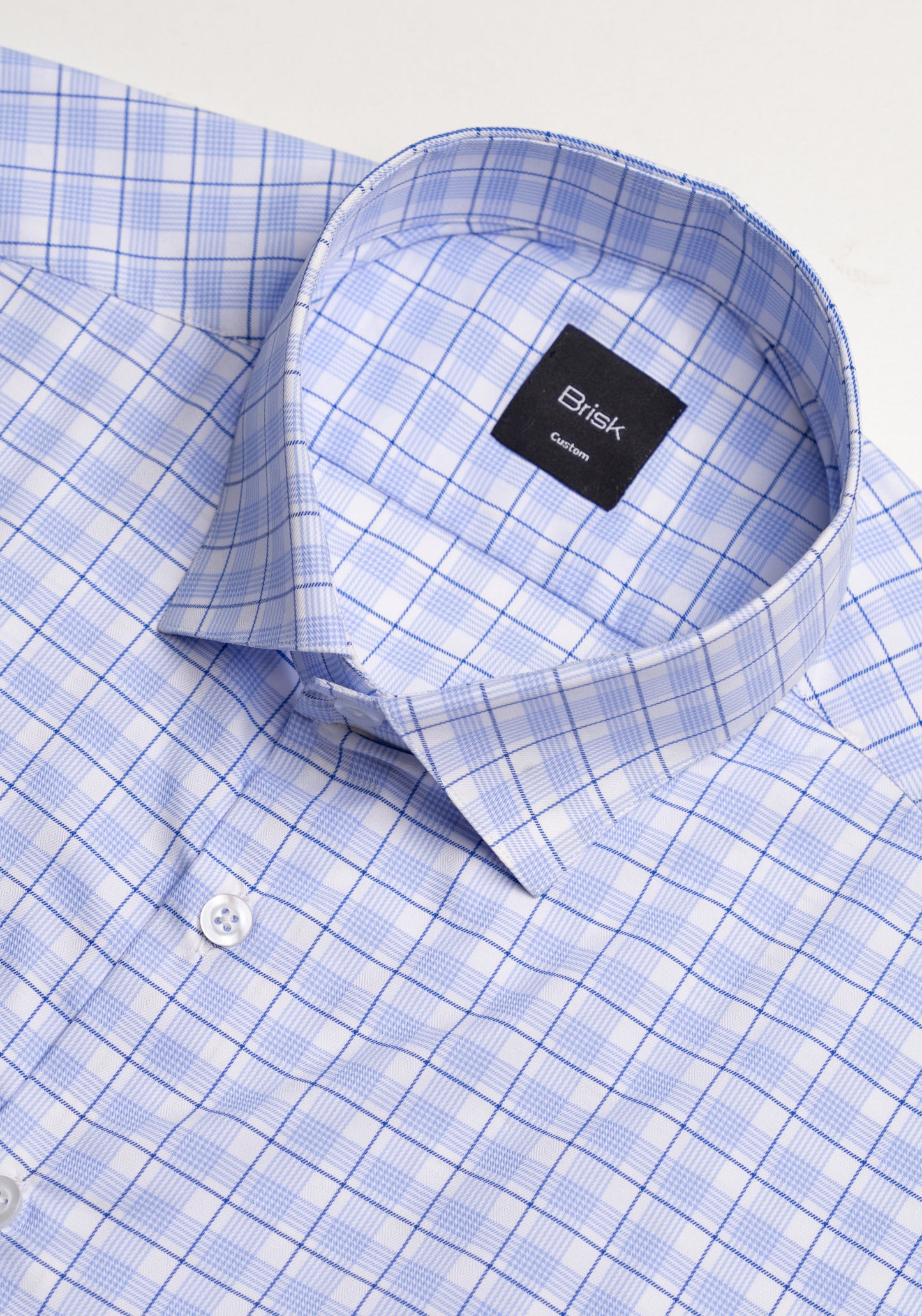 Blue Super Soft Tartan Performance Stretch Shirt - Sale