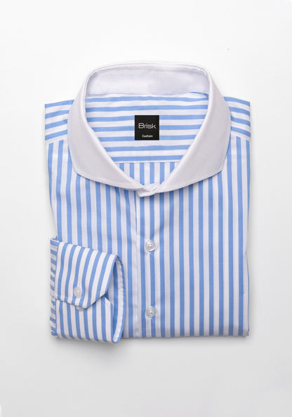 Egyptian Sky Blue Bengal Stripes Shirt - Sale