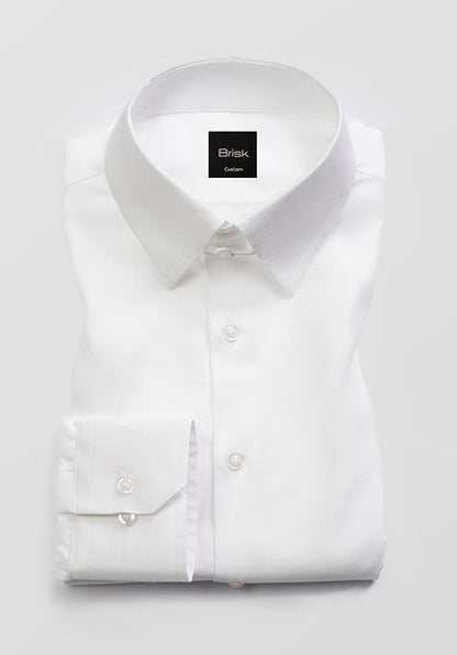 WHITE TAB COLLAR SHIRT - SALE
