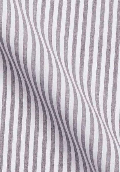 GREY LIGHT WEIGHT STRIPES STRETCH LONG SHIRT - SALE