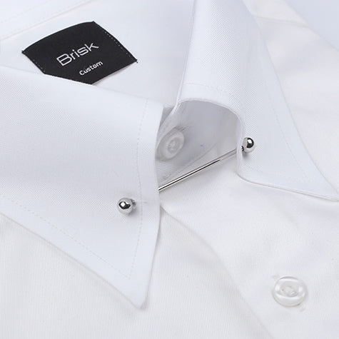 WHITE COLLAR PIN SHIRT - SALE