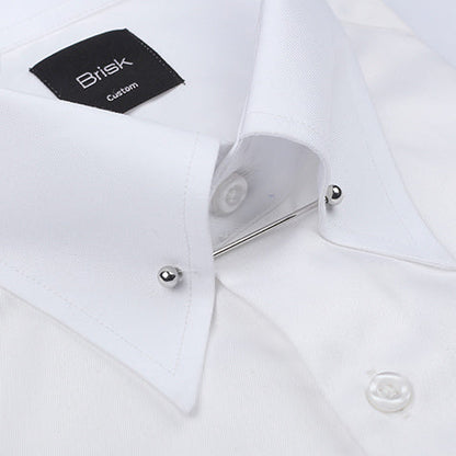 WHITE COLLAR PIN SHIRT - SALE
