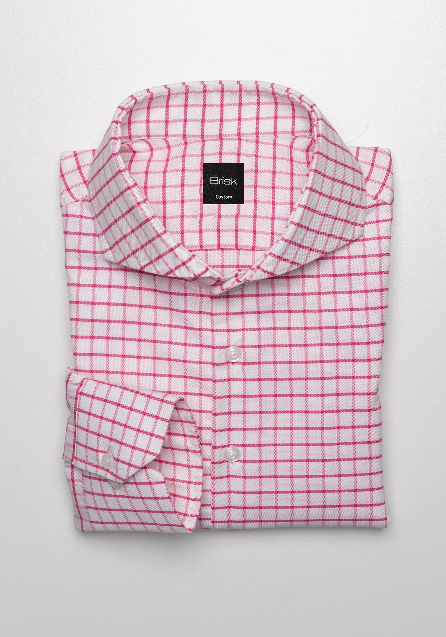 Fuchsia Pink Structured Boxes Shirt - Wrinkle Resistant - SALE